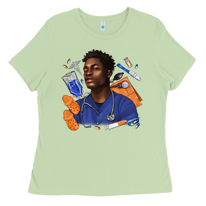 Afro Man Nurse Ladies Tee by texasbilliewilder | Teevron