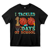 Black i tackled 100 days of school basketball Heavy Core Tee - Zillion Design Studio