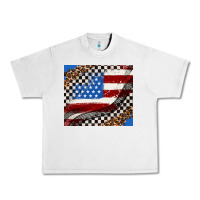 Lunar Rock American flag and race flag Urban Heavy Tee - AdoDesignShop