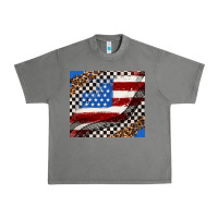 Tornado American flag and race flag Urban Heavy Tee - AdoDesignShop