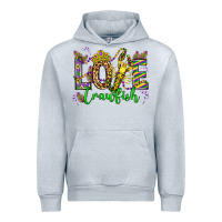 Heather Grey love crawfish mardi gras olivia Urban Hoodie - OliviaCreatesArt