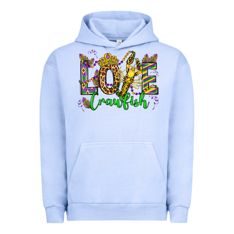 Love Crawfish Mardi Gras Olivia Urban Hoodie by OliviaCreatesArt | Teevron