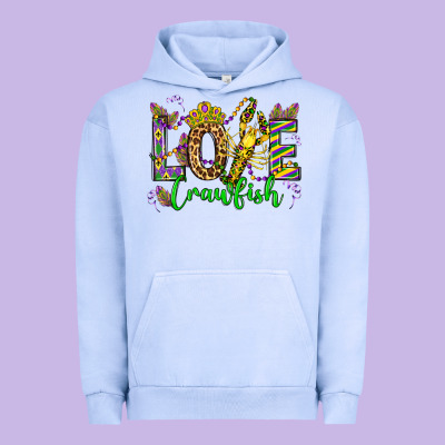 Love Crawfish Mardi Gras Olivia Urban Hoodie Designed By Oliviacreatesart
