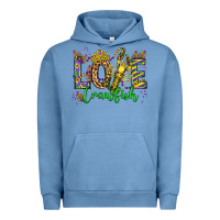 Pigment Pebble Blue love crawfish mardi gras olivia Urban Hoodie - OliviaCreatesArt