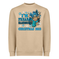 Mushroom im freakin freezin christmas 2023 Heavyweight Sweatshirt - NancyCooperArtShop