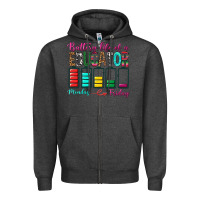 Charcoal Heather Battery Life Of A Educator Zipper Hoodie - BundleAndBundleShop