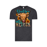 Vintage Black don't be a salty heifer long haired cow Vintage Tee - Jasminsmagicworld