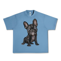 Pebble Blue french bulldog Urban Heavy Tee - BarkalooDesign