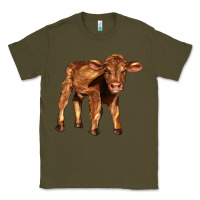 Army Green red angus calf Classic Tee - LillyAllenDesigns