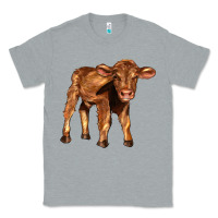 Heather Grey red angus calf Classic Tee - LillyAllenDesigns