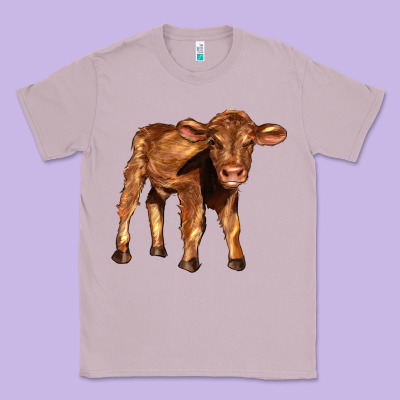 Red Angus Calf Classic Tee Designed By Lillyallendesigns