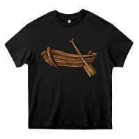 Black rowboat Heavy Core Tee - BarkalooDesign