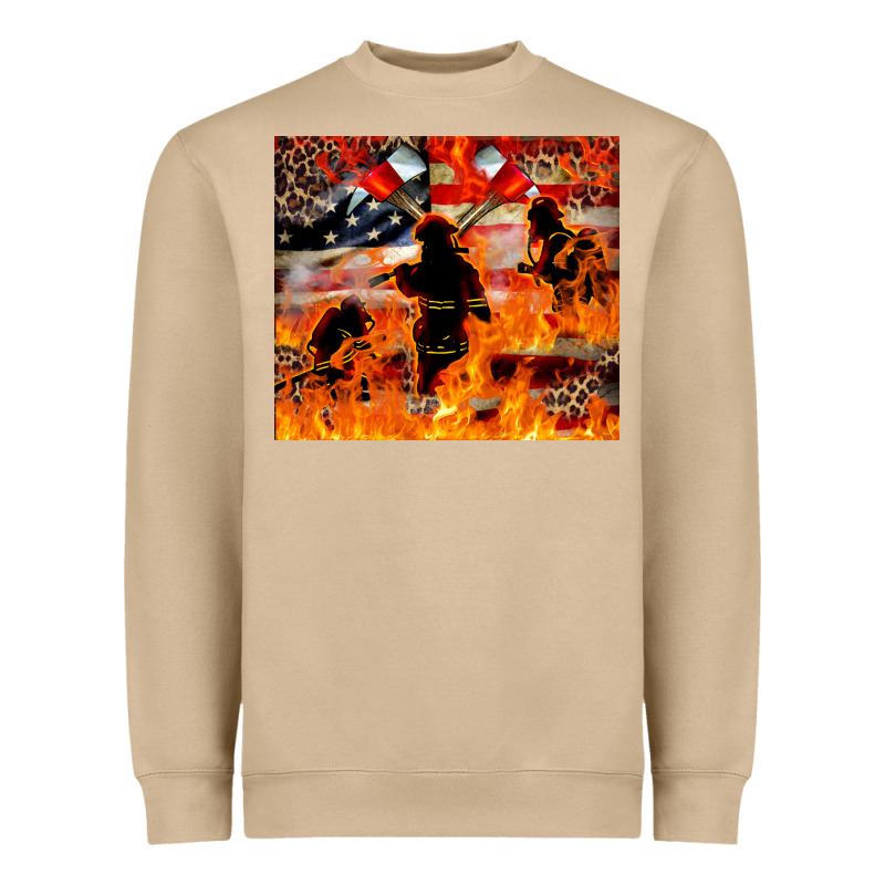 Western Firefighters With Thin Red Line Heavyweight Sweatshirt by LillyAllenDesigns | Teevron