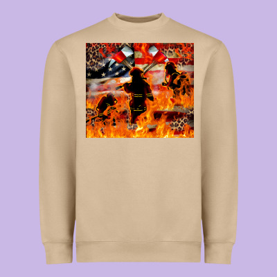 Western Firefighters With Thin Red Line Heavyweight Sweatshirt Designed By Lillyallendesigns