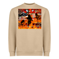 Mushroom Western Firefighters With Thin Red Line Heavyweight Sweatshirt - LillyAllenDesigns