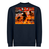 Navy Western Firefighters With Thin Red Line Heavyweight Sweatshirt - LillyAllenDesigns