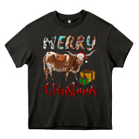 Asphalt Texas Longhorn Merry Christmas Heavy Core Tee - RanaPortraitStore