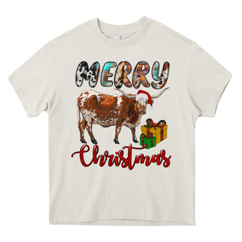 Texas Longhorn Merry Christmas Heavy Core Tee by RanaPortraitStore | Teevron