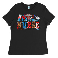 Black all american nurse Ladies Tee - texasbilliewilder