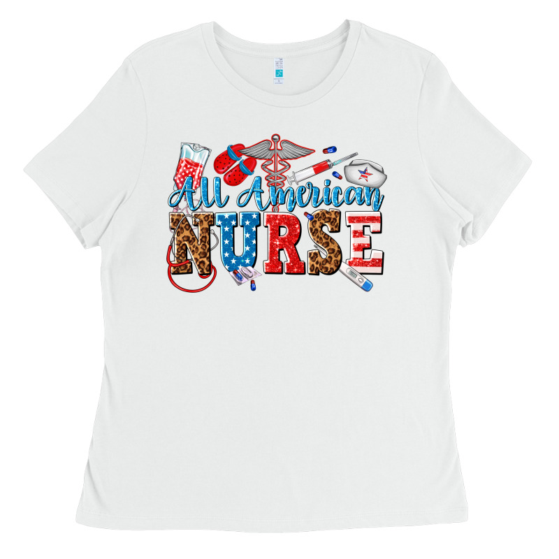 All American Nurse Ladies Tee by texasbilliewilder | Teevron