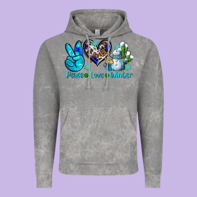 Peace Love Winter Ado Vintage Hoodie Designed By Adodesignshop