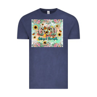 Vintage Denim god is my refugee and strength Vintage Tee - NancyCooperArtShop