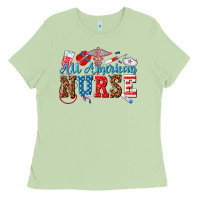 Matcha all american nurse Ladies Tee - texasbilliewilder