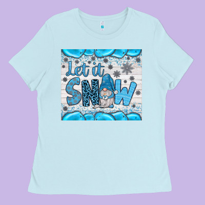 Let It Snow Ladies Tee Designed By Jahusdesignshop