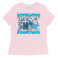 Bubblegum Pink let it snow Ladies Tee - JahusDesignShop