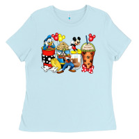 Baby Blue cartoon characters coffee cups Ladies Tee - Zillion Design Studio