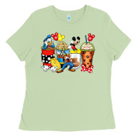 Matcha cartoon characters coffee cups Ladies Tee - Zillion Design Studio