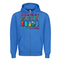 True Royal Battery Life Of A lunch Lady Zipper Hoodie - BundleAndBundleShop
