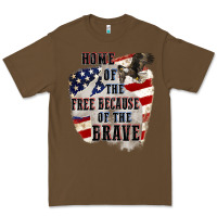 Cacao Home of the free because of the brave 4th of july Premium Tee - CowGirlArtShop