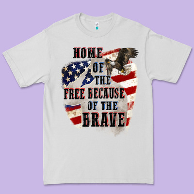 Home Of The Free Because Of The Brave 4th Of July Premium Tee Designed By Cowgirlartshop