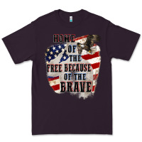 Plum Home of the free because of the brave 4th of july Premium Tee - CowGirlArtShop