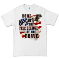 White Home of the free because of the brave 4th of july Premium Tee - CowGirlArtShop