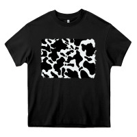 Black distressed cowhide pattern Heavy Core Tee - RanaPortraitStore