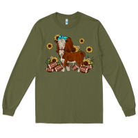 Army Green football hereford sunflower Long Sleeve Tee - JahusDesignShop