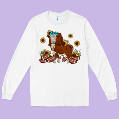 Football Hereford Sunflower Long Sleeve Tee Designed By Jahusdesignshop