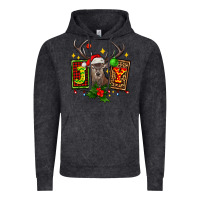 Vintage Black joy with reindeer ado Vintage Hoodie - AdoDesignShop