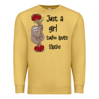 Antique Gold just a girl who loves sloths Premium Sweatshirt - Bettercallsaul