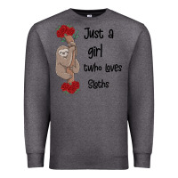 Charcoal Heather just a girl who loves sloths Premium Sweatshirt - Bettercallsaul