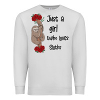 Dove Grey just a girl who loves sloths Premium Sweatshirt - Bettercallsaul