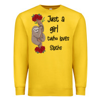 Lemon just a girl who loves sloths Premium Sweatshirt - Bettercallsaul
