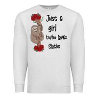 Oatmeal Heather just a girl who loves sloths Premium Sweatshirt - Bettercallsaul