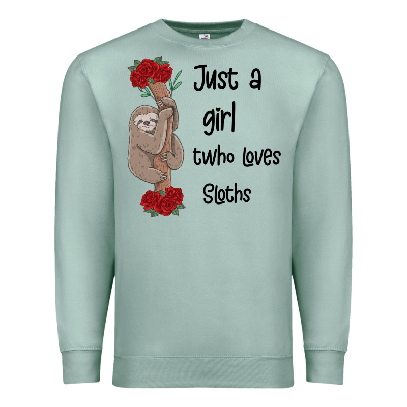 Just A Girl Who Loves Sloths Premium Sweatshirt by Bettercallsaul | Teevron
