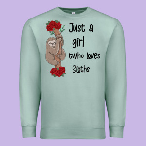 Just A Girl Who Loves Sloths Premium Sweatshirt Designed By Bettercallsaul