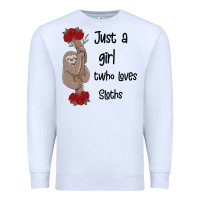 White just a girl who loves sloths Premium Sweatshirt - Bettercallsaul