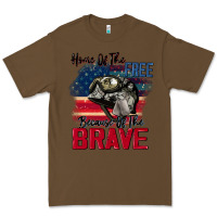 Cacao Home of the free because of the brave 4th of july Premium Tee - CowGirlArtShop