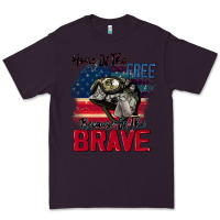Plum Home of the free because of the brave 4th of july Premium Tee - CowGirlArtShop